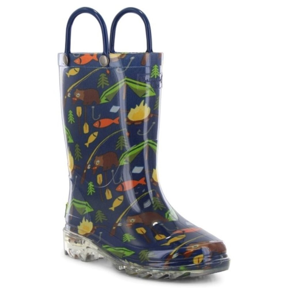 Western Chief Boys Summer Camp Lighted Rainboot, Sizes 8